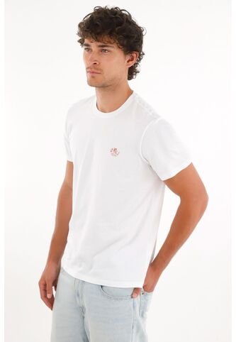 Tennis Camiseta Con Estampado En Espalda Blanca Con Acabado Liso Para Hombre Tennis