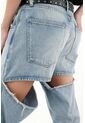 Tennis Jean Recto Tiro Alto Con Detalles Desflecados Para Mujer de Tennis