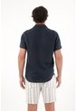 Tennis Camisa En 100% Lino Azul Con Acabado Suave Para Hombre de Tennis