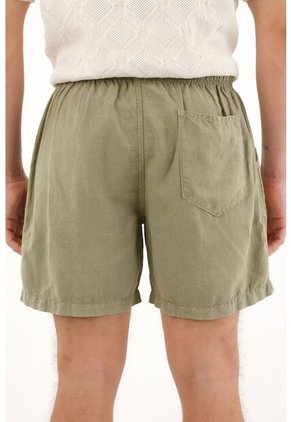 Tennis Bermuda Verde Con Pretina Enresortada Para Hombre