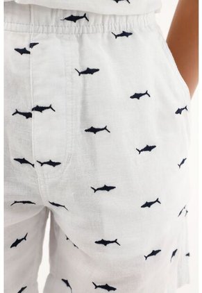 Bermuda Tipo Chino Blanca Para Niño