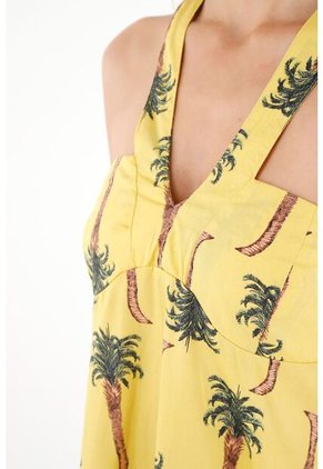 Tennis Vestido Estampado Con Escote En V Para Mujer