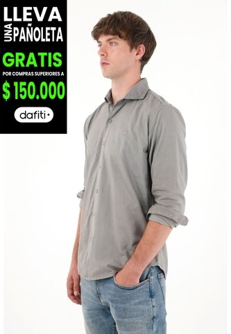 Tennis Camisa Manga Larga Gris De Silueta Ajustada Para Hombre Tennis