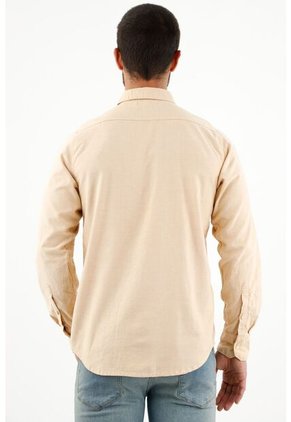 Camisa Clásica Amarilla Para Hombre