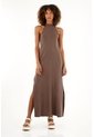 Tennis Vestido Café Largo En Rib Para Mujer de Tennis