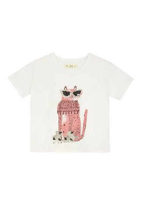 Camiseta Blanca Manga Corta Para Niña