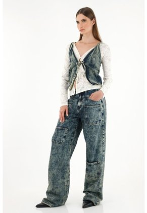 Tennis Chaleco En Denim Para Mujer