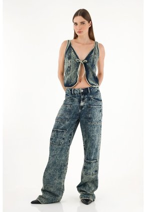 Tennis Chaleco En Denim Para Mujer