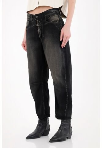 Tennis Jean Horseshoe Tiro Medio Negro Para Mujer Tennis