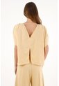 Tennis Camisa Con Escote En V Y Tiras En Espalda Amarilla Para Mujer de Tennis