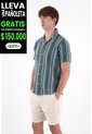 Tennis Camisa Tipo Bowling A Rayas De Ajuste Cómodo Para Hombre De Silueta Ajustada de Tennis