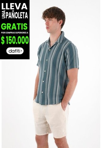 Tennis Camisa Tipo Bowling A Rayas De Ajuste Cómodo Para Hombre De Silueta Ajustada Tennis