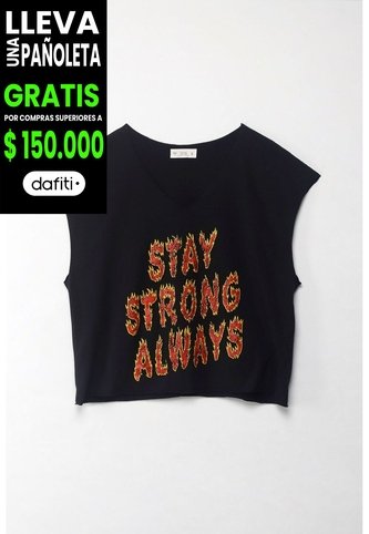 Tennis Camiseta Boxy Fit Manga Sisa Negra Para Mujer Tennis