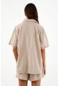 Tennis Camisa Café Clásica Para Mujer de Tennis