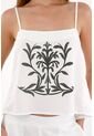 Tennis Camisa Amplia Que Anuda En Espalda Blanca Para Mujer de Tennis