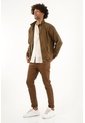 Tennis Chaqueta Café Tipo Bomber Para Hombre de Tennis