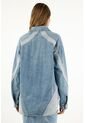 Sobrecamisa Azul Denim Con Cortes Para Mujer de Tennis