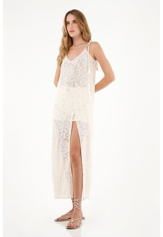 Kimono Crudo Con Transparencia Para Mujer Tennis