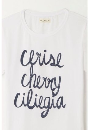 Tennis Camiseta Básica Estampada Blanca Para Mujer