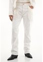 Tennis Jean Recto Tiro Alto Con Flecos Para Mujer de Tennis