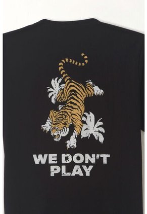 Tennis Camiseta Estampada Negra Para Hombre