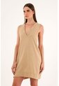 Tennis Vestido Crudo Corto Silueta Tipo A Para Mujer de Tennis