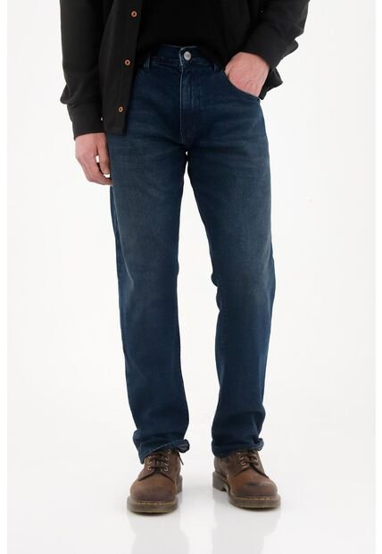 Tennis Jean Recto Tono Azul Oscuro Para Hombre