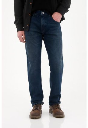 Tennis Jean Recto Tono Azul Oscuro Para Hombre