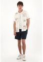 Tennis Camisa Tipo Bowling Crudo Para Hombre de Tennis