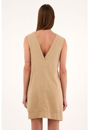 Tennis Vestido Crudo Corto Silueta Tipo A Para Mujer
