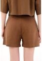 Tennis Short Con Bolsillos Y Cinturón Café Para Mujer de Tennis