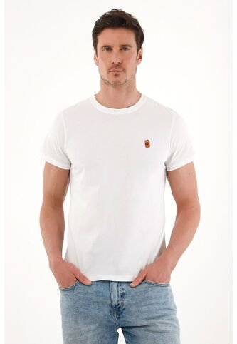 Tennis Camiseta De Cuello Redondo Blanca Para Hombre Tennis