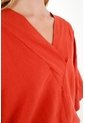 Camisa Roja Con Escote En V Para Mujer de Tennis