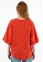 Camisa Roja Con Escote En V Para Mujer de Tennis