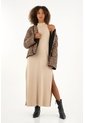 Vestido Crudo Largo Con Aberturas En Costados Para Mujer de Tennis