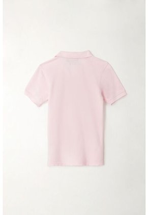 Polo Cuello Tejido Rosada Para Niño