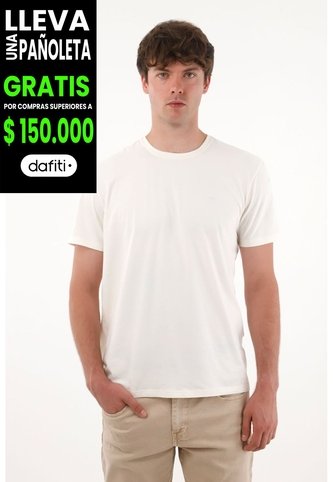 Tennis Camiseta Con Raqueta Estampada Crudo Para Hombre Tennis