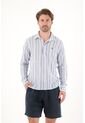 Tennis Camisa Manga Larga Con Diseño A Rayas Para Hombre de Tennis