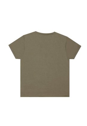 Camiseta Verde Con Estampado De Letras Para Mujer