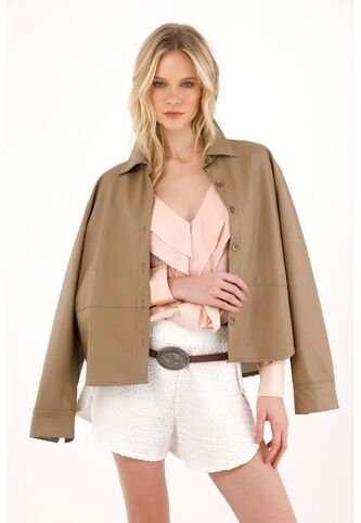 Tennis Abrigo En Cuero Sintético Clásico Café Para Mujer Tennis