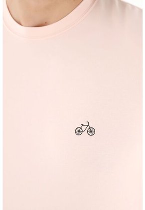 Camiseta Rosada Cuello Redondo Para Hombre