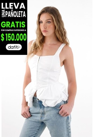 Tennis Camisa Tipo Corsé De Tiras Blanca Para Mujer Tennis