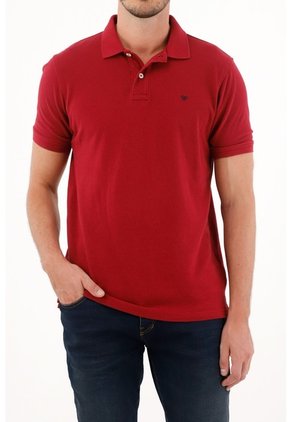 Tennis Polo Roja Con Raqueta Multicolor Para Hombre