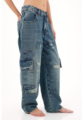 Tennis Jean Horseshoe Estilo Carpenter Con Rotos Para Mujer