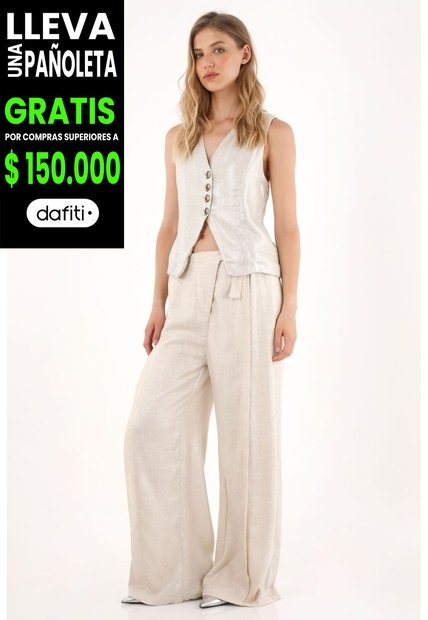 Tennis Chaleco Gris Con Efecto Metalizado Para Mujer