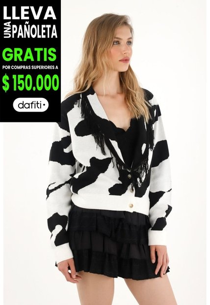 Tennis Buzo De Animal Print Con Flecos Para Mujer