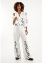 Tennis Pantalón Recto De Tiro Medio Con Bordados Para Mujer de Tennis