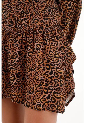 Falda Corta Animal Print Para Mujer