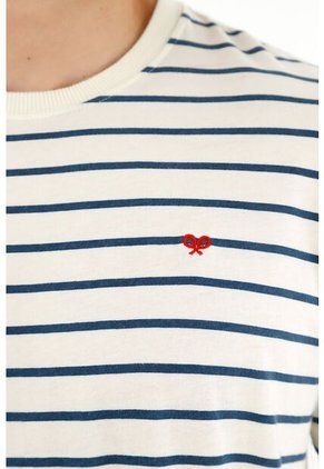 Camiseta De Rayas Estampadas Para Hombre