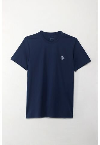 Tennis Camiseta Manga Corta Estampada Azul Para Hombre Tennis